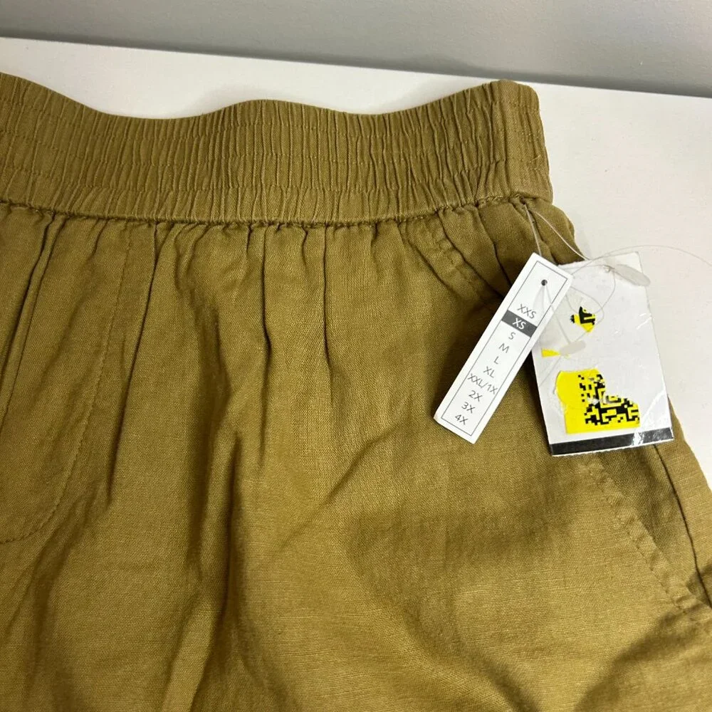 Treasure & Bond Linen Blend‎ Shorts NWT, Tan XS.